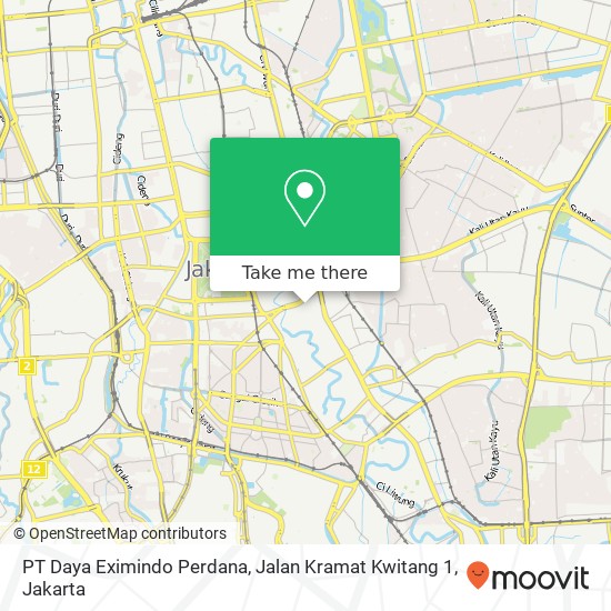 PT Daya Eximindo Perdana, Jalan Kramat Kwitang 1 map