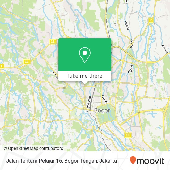 Jalan Tentara Pelajar 16, Bogor Tengah map