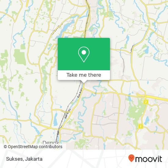 Sukses, Jalan Margonda Raya map