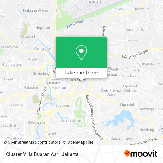 Cluster Villa Buaran Asri map