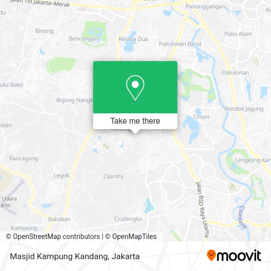 Masjid Kampung Kandang, Jalan Raya Kelurahan Medang map