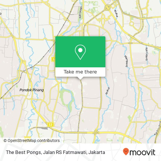 The Best Pongs, Jalan RS Fatmawati map