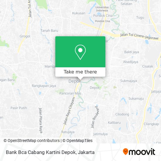 Bank Bca Cabang Kartini Depok map