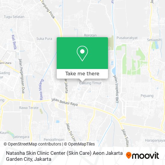 Natasha Skin Clinic Center (Skin Care) Aeon Jakarta Garden City map