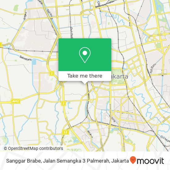 Sanggar Brabe, Jalan Semangka 3 Palmerah map