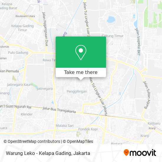 Warung Leko - Kelapa Gading map
