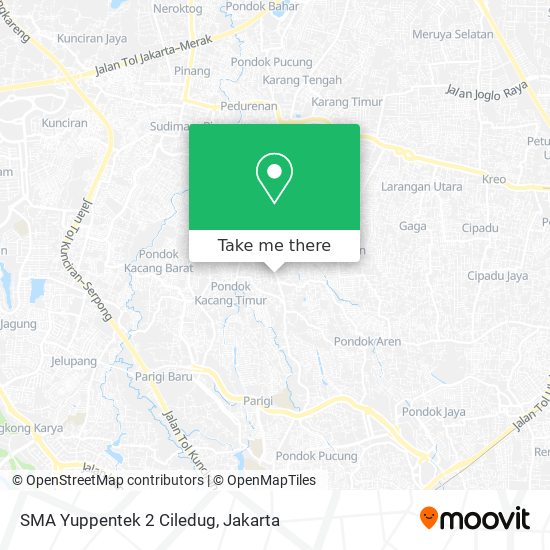SMA Yuppentek 2 Ciledug map