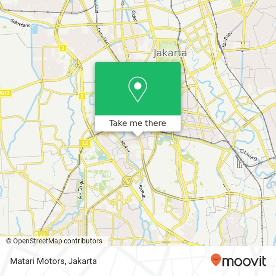 Matari Motors, Jalan K. H. Mas Mansyur map