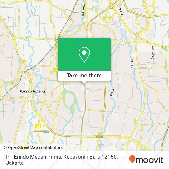 PT Erindo Megah Prima, Kebayoran Baru 12150 map