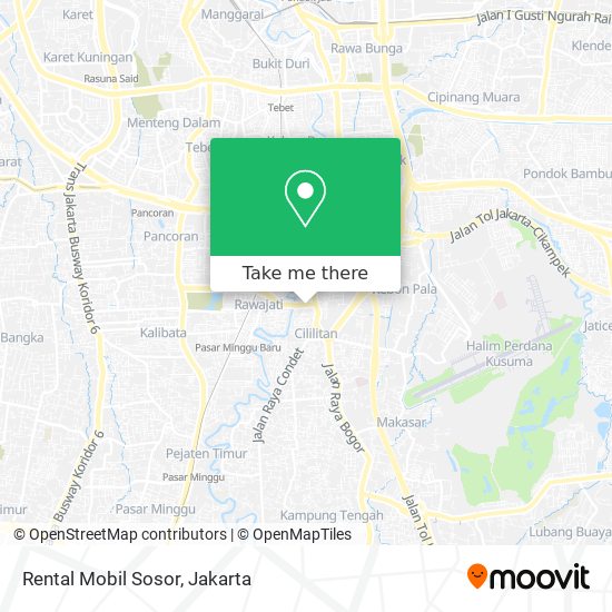 Rental Mobil Sosor map