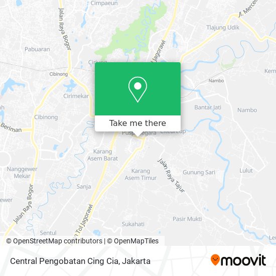Central Pengobatan Cing Cia map