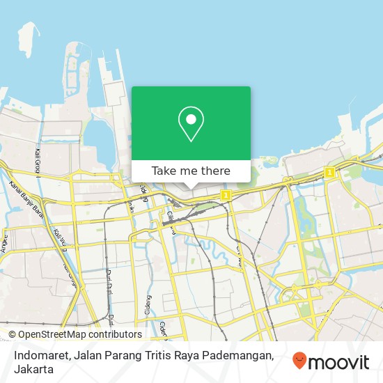 Indomaret, Jalan Parang Tritis Raya Pademangan map