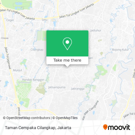 Taman Cempaka Cilangkap map