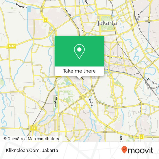 Kliknclean.Com, Jalan Danau Toba Tanah Abang map