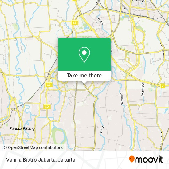 Vanilla Bistro Jakarta map