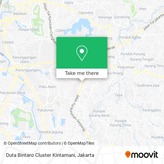 Duta Bintaro Cluster Kintamani map