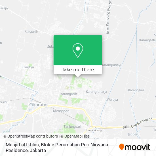 Masjid al Ikhlas, Blok e Perumahan Puri Nirwana Residence map