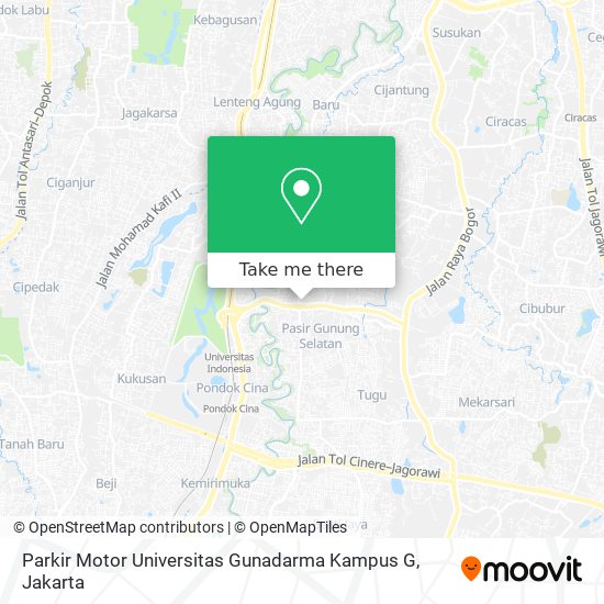 Parkir Motor Universitas Gunadarma Kampus G map