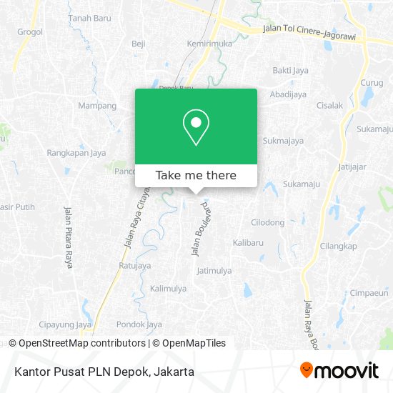 Kantor Pusat PLN Depok map