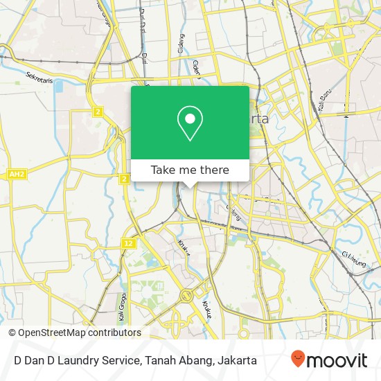 D Dan D Laundry Service, Tanah Abang map