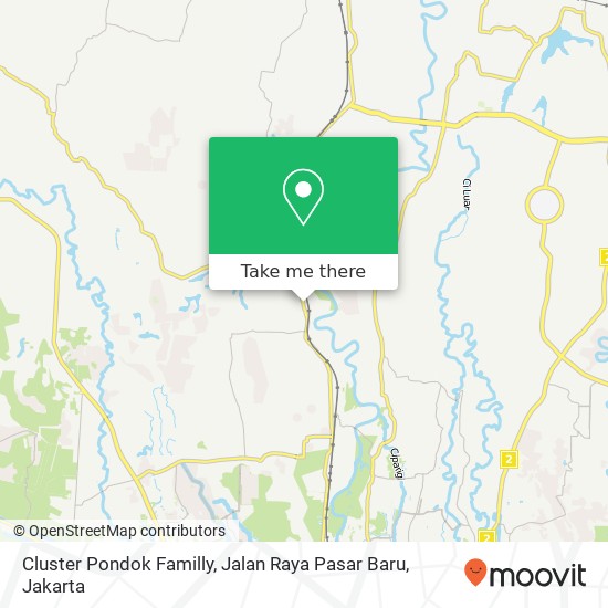 Cluster Pondok Familly, Jalan Raya Pasar Baru map