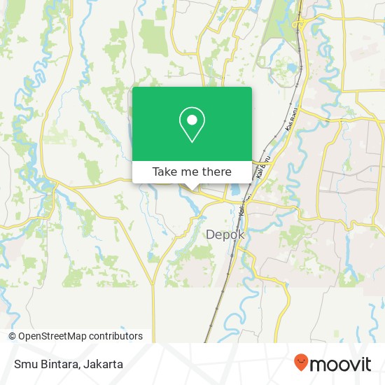 Smu Bintara, Jalan Raya Sawangan Pancoran Mas map