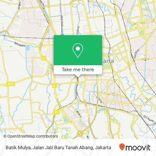 Batik Mulya, Jalan Jati Baru Tanah Abang map