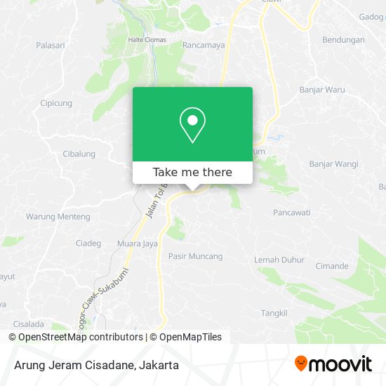 Arung Jeram Cisadane map