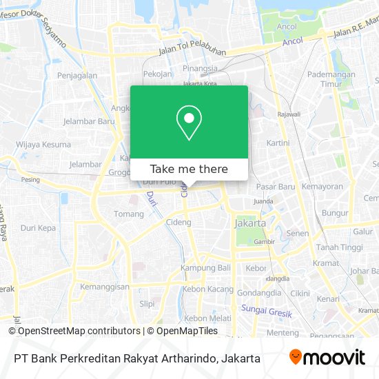 PT Bank Perkreditan Rakyat Artharindo map