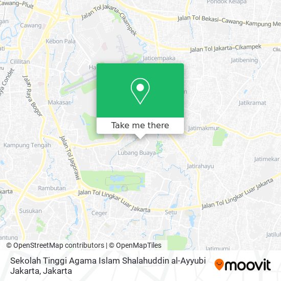 Sekolah Tinggi Agama Islam Shalahuddin al-Ayyubi Jakarta map