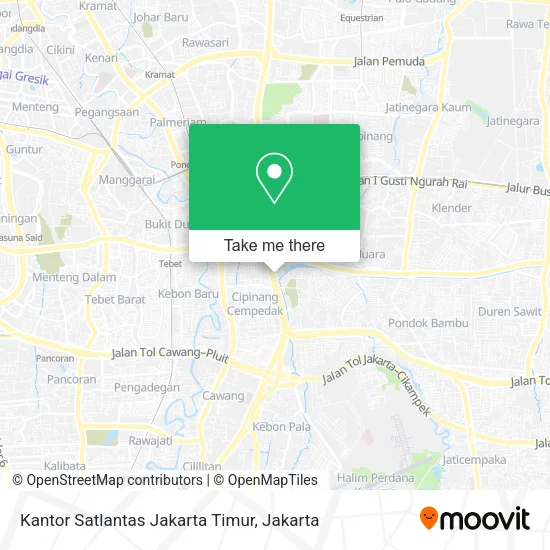 Kantor Satlantas Jakarta Timur map