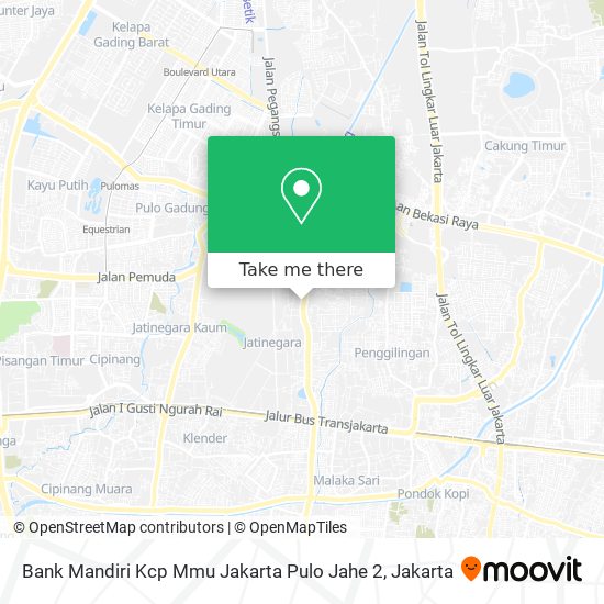 Bank Mandiri Kcp Mmu Jakarta Pulo Jahe 2 map