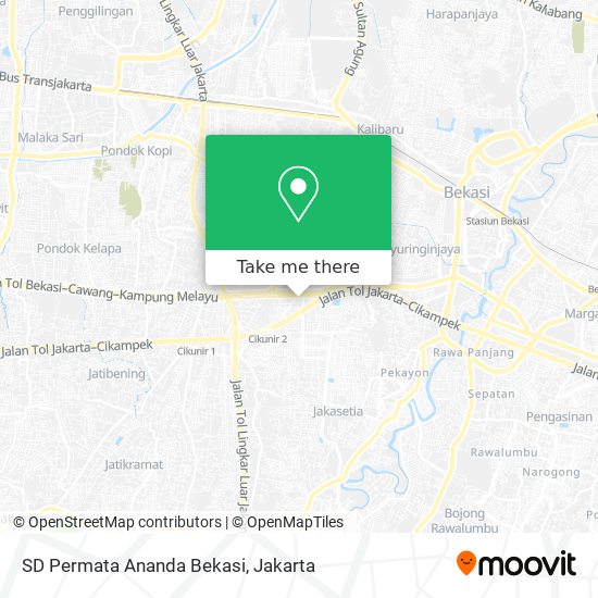 SD Permata Ananda Bekasi map