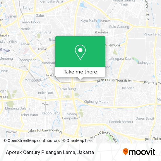 Apotek Century Pisangan Lama map