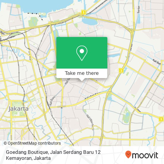 Goedang Boutique, Jalan Serdang Baru 12 Kemayoran map