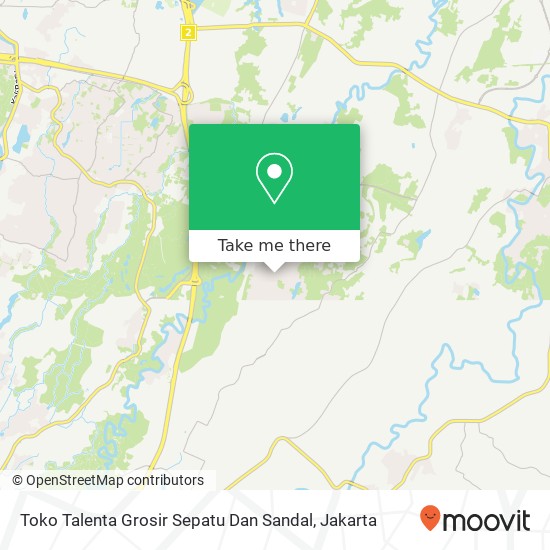 Toko Talenta Grosir Sepatu Dan Sandal, Arcadia Housing 2 Gunung Putri map