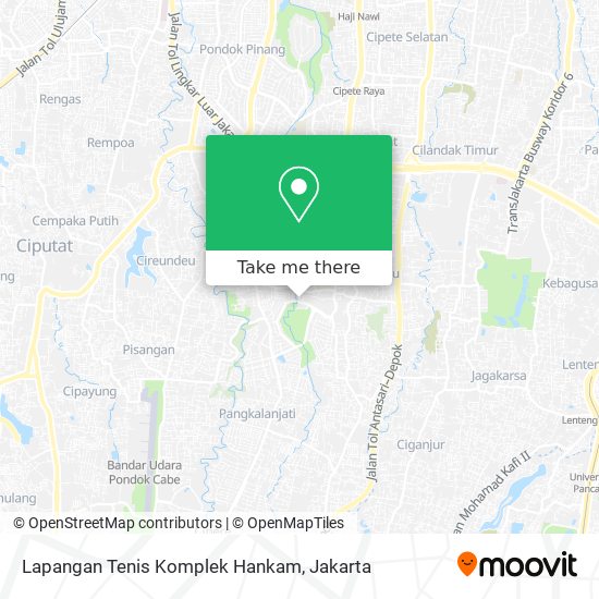 Lapangan Tenis Komplek Hankam map
