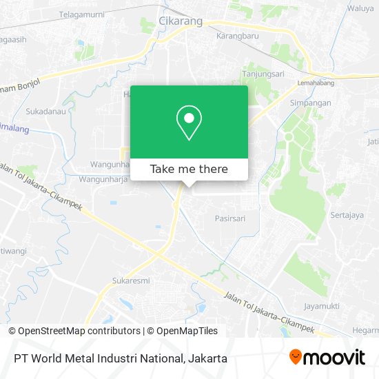How to get to PT World Metal Industri National in Bekasi by Bus?