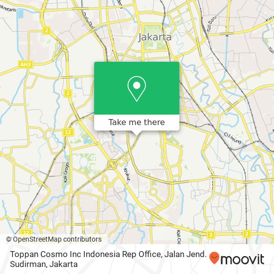 Toppan Cosmo Inc Indonesia Rep Office, Jalan Jend. Sudirman map