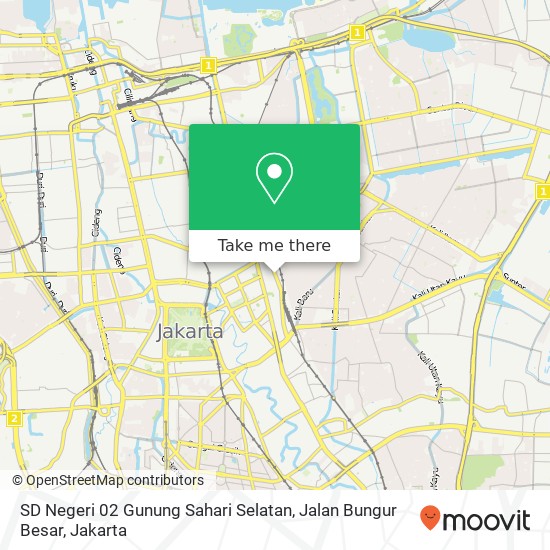 SD Negeri 02 Gunung Sahari Selatan, Jalan Bungur Besar map