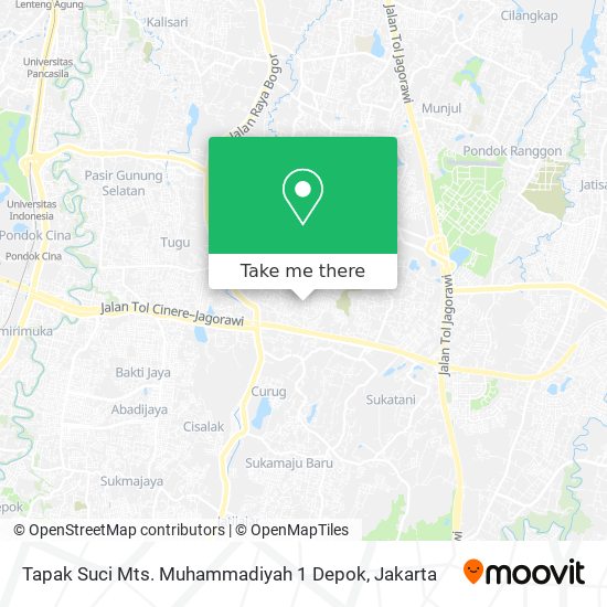 Tapak Suci Mts. Muhammadiyah 1 Depok map
