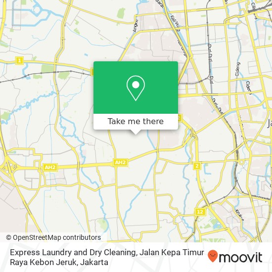 Express Laundry and Dry Cleaning, Jalan Kepa Timur Raya Kebon Jeruk map