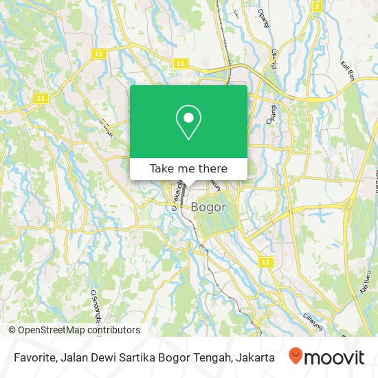 Favorite, Jalan Dewi Sartika Bogor Tengah map