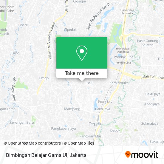 Bimbingan Belajar Gama UI map