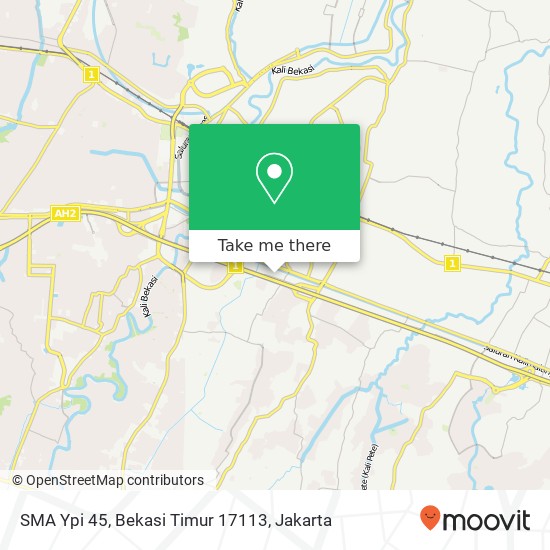 SMA Ypi 45, Bekasi Timur 17113 map