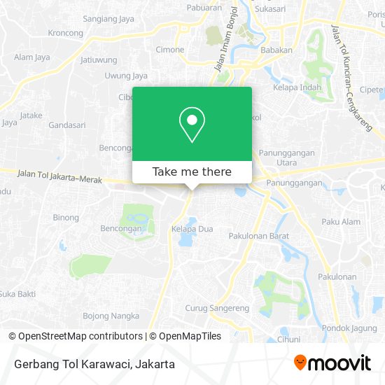 Gerbang Tol Karawaci map