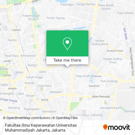 Fakultas Ilmu Keperawatan Universitas Muhammadiyah Jakarta map