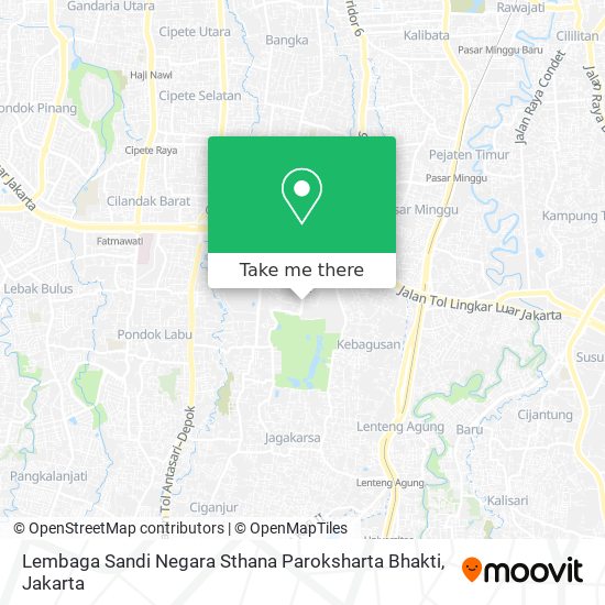 Lembaga Sandi Negara Sthana Paroksharta Bhakti map
