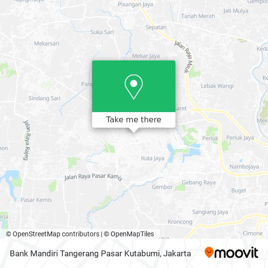 Bank Mandiri Tangerang Pasar Kutabumi map