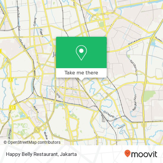 Happy Belly Restaurant, Jalan Cikini Raya 40 Menteng map